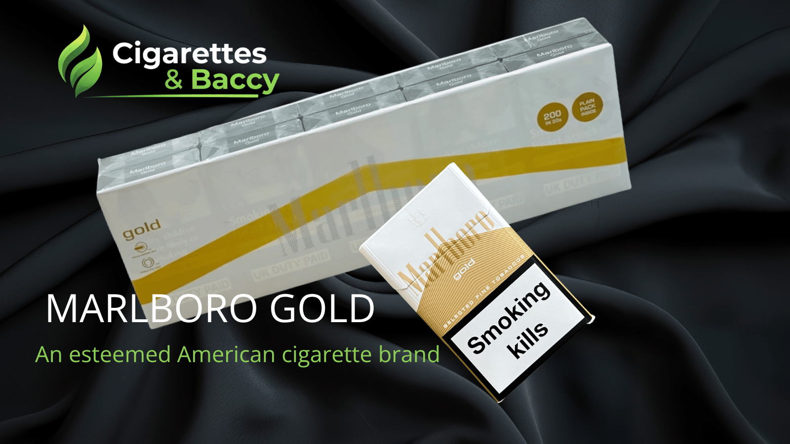 Marlboro Gold 200s - Smooth & Mellow product and pack view