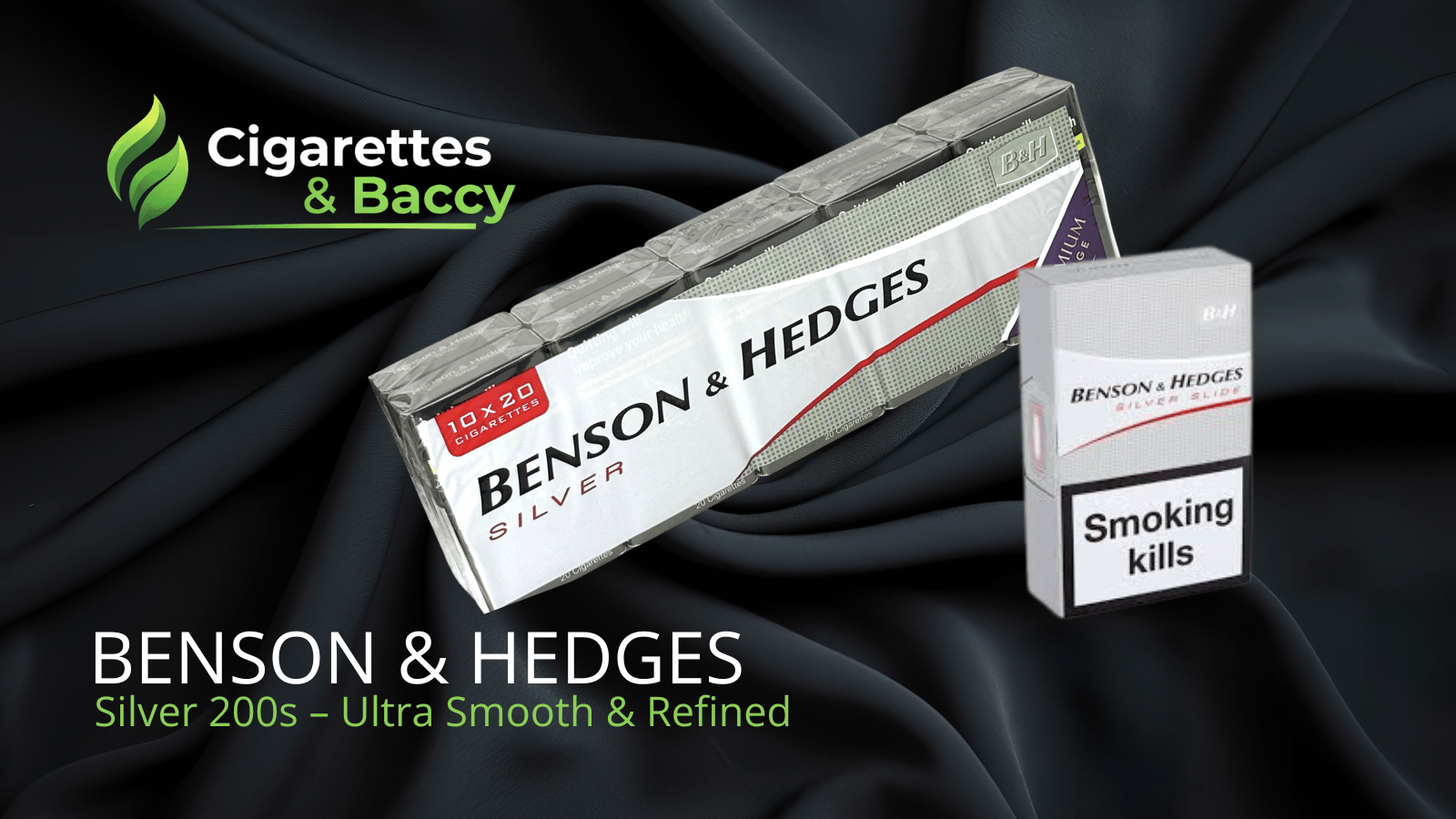 Benson & Hedges Silver 200s – Light & Ultra Smooth product and pack view